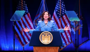 Gov. Kathy Hochul delivers her State of the State address in Albany, Jan. 13, 2026. Credit: Darren McGee/ Office of Governor Kathy Hochul