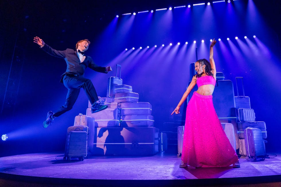 Sam Tutty and Christiani Pitts performing in Two Strangers, captured by Matthew Murphy.