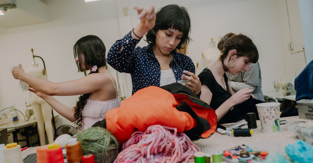 The Pratt Students Patching Pants in a Brooklyn Mending Circle