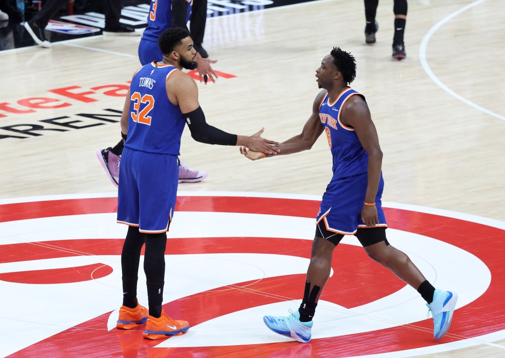 The Knicks rolled over the Hawks in the first half of Game 6 on April 30, 2026.