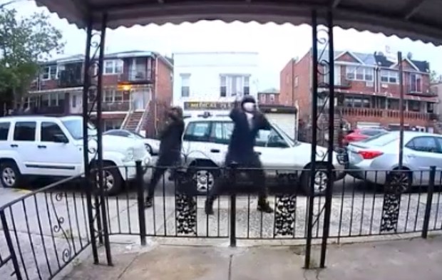 A group of alleged gang members fire at the Canarsie home of a rival on May 30, 2025.