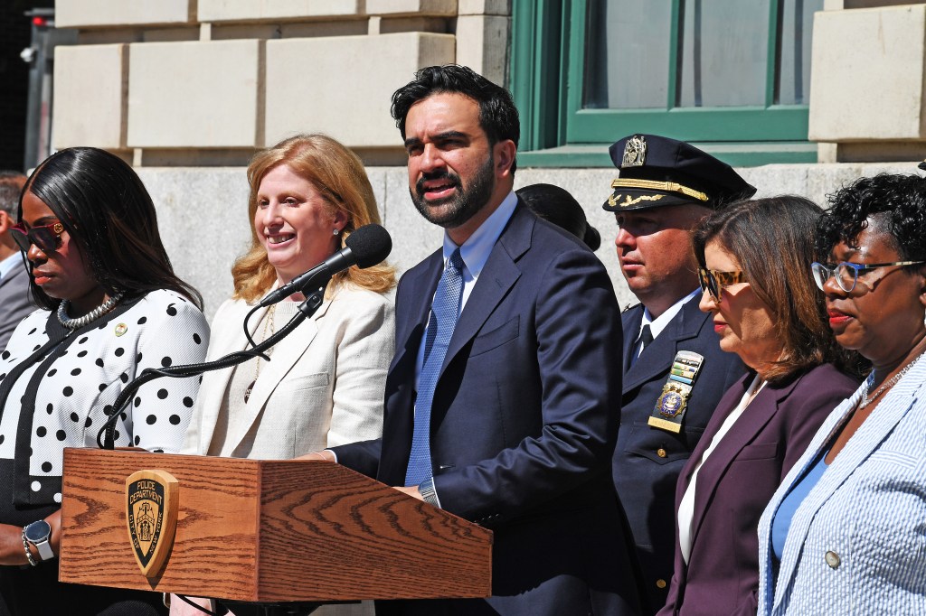 The mayor was on hand for the announcement by the NYPD on Wednesday.  