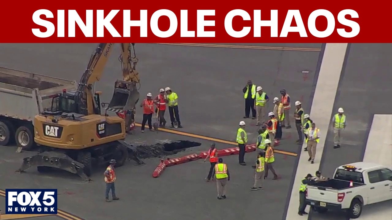 Latest on LaGuardia sinkhole: Runway expected to open Saturday