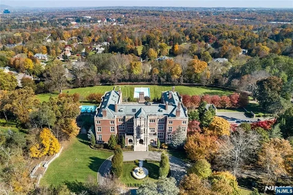 An aerial of The Crocker Mansion near New York City