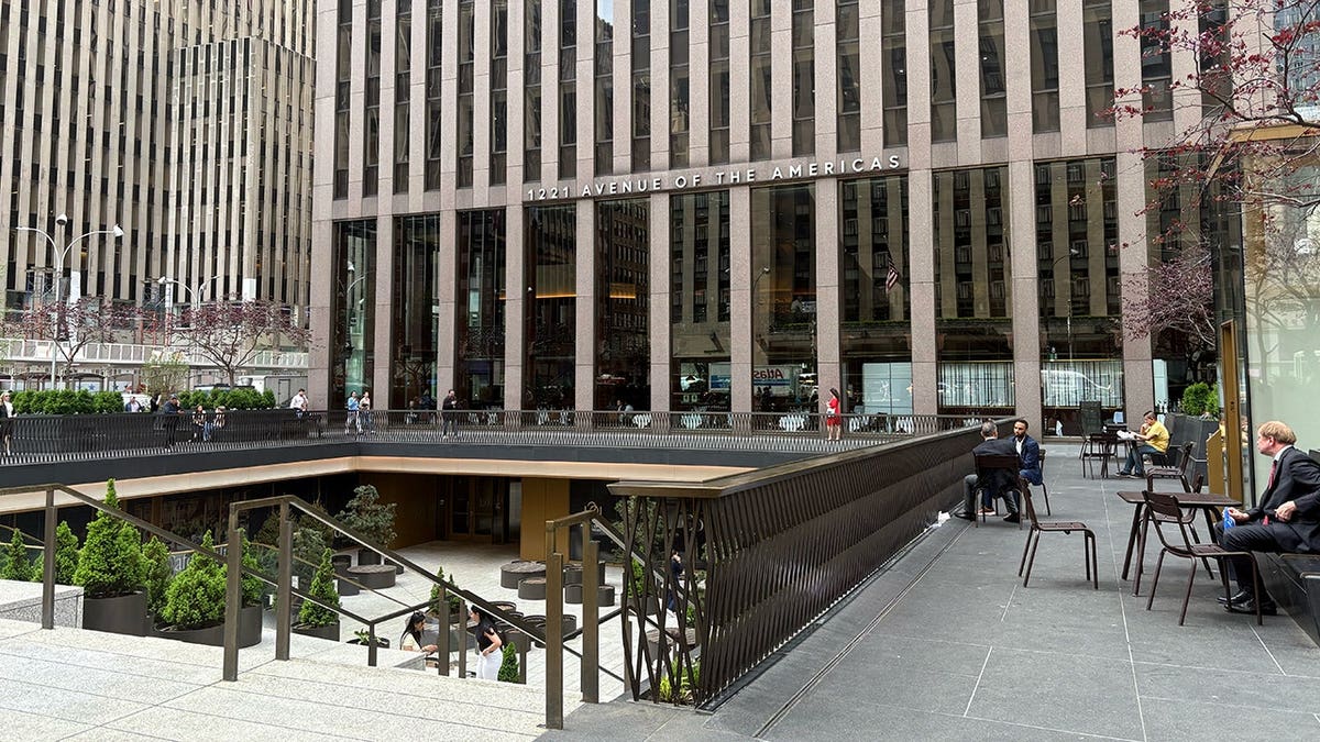 Outside office building in midtown New York City.