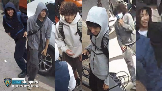 Police have released surveillance video images of more than a dozen individuals who they said stormed into the Church of Scientology of New York's headquarters in Midtown as part of a viral Tiktok stunt known as "speedrunning." (NYPD)