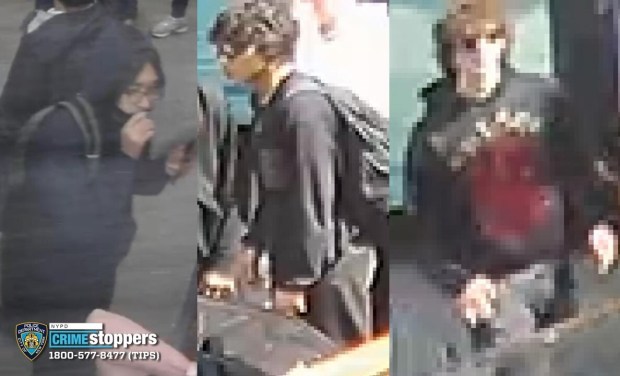 Police have released surveillance video images of more than a dozen individuals who they said stormed into the Church of Scientology of New York's headquarters in Midtown as part of a viral Tiktok stunt known as "speedrunning." (NYPD)