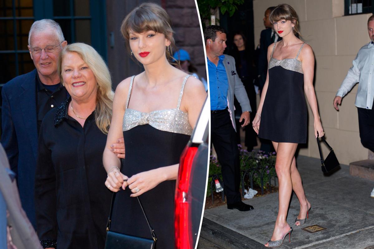 Taylor Swift wears little black Valentino dress for family dinner in NYC