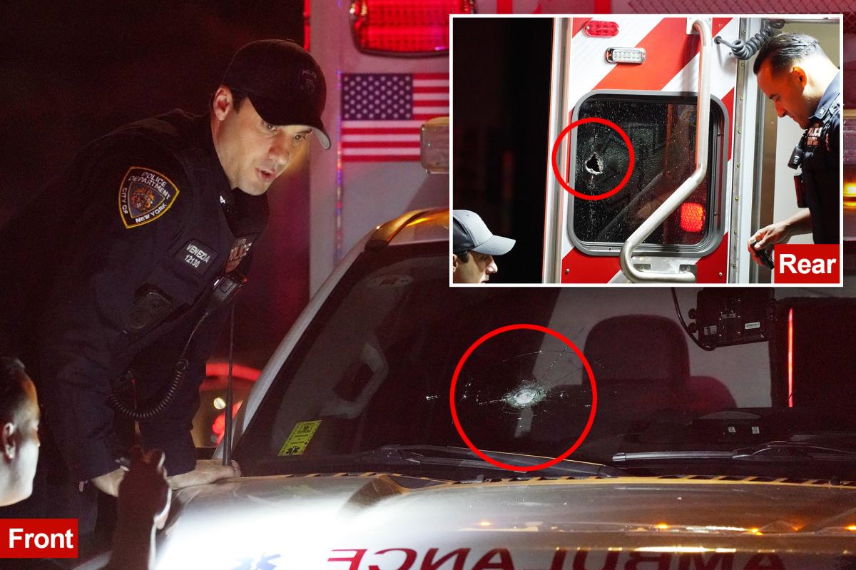NYC ambulance hit by gunfire as EMTs help teen shot in the Bronx