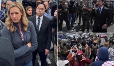 NJ Gov. Mikie Sherrill slammed for 'stunt' at Newark ICE facility amid tense protests