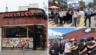 Hundreds rally in support of NYC kosher bagel shop trashed in antisemitic attack