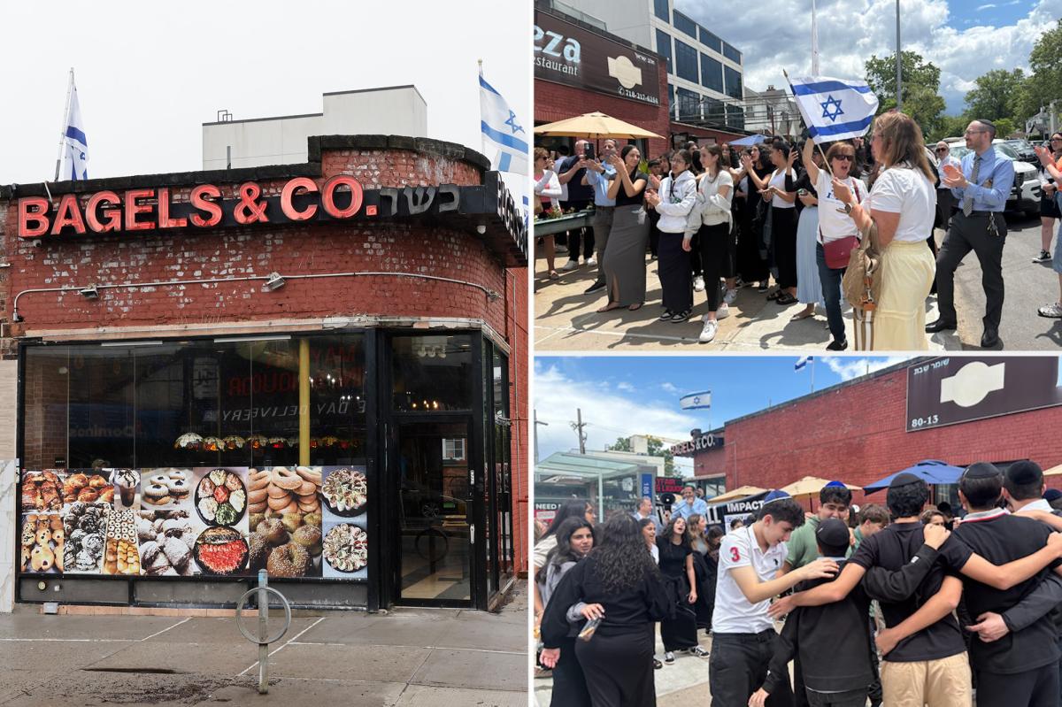 Hundreds rally in support of NYC kosher bagel shop trashed in antisemitic attack