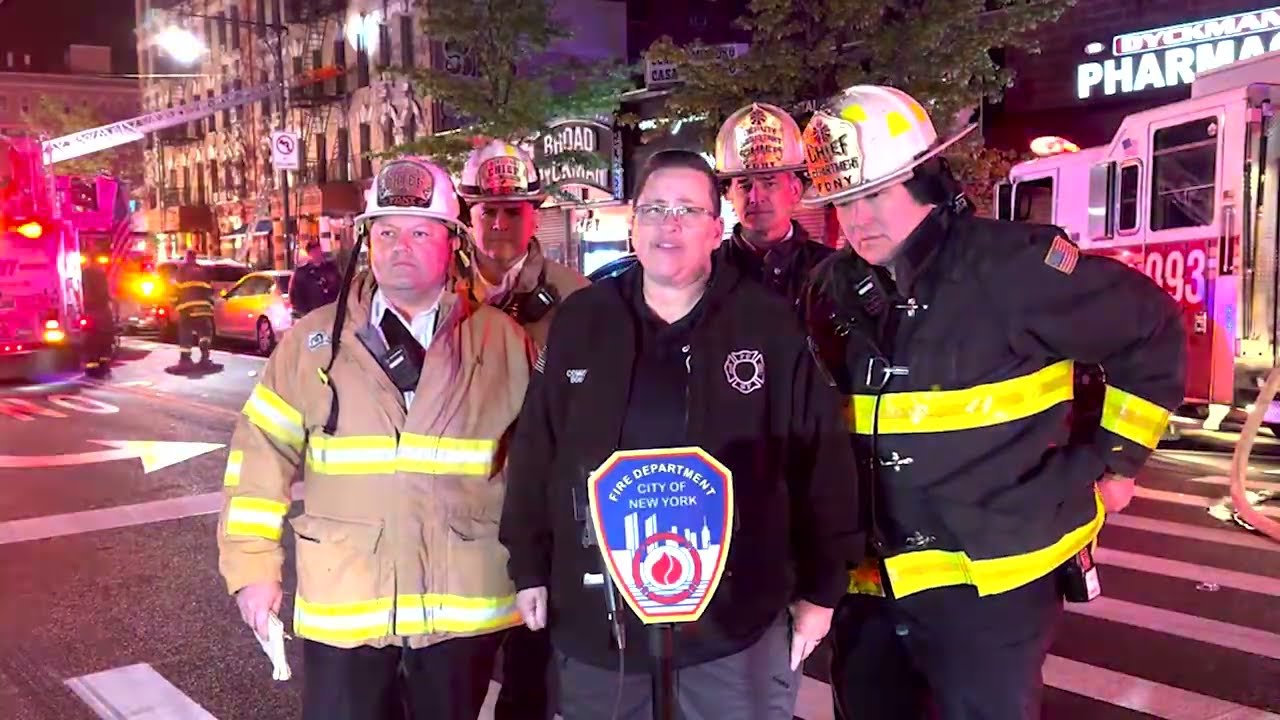 FDNY Commissioner Lillian Bonsignore provides update on 3-alarm fire in Manhattan