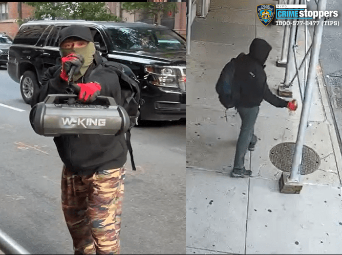 Masked weirdo with a microphone keeps vandalizing Polish consulate in NYC: cops