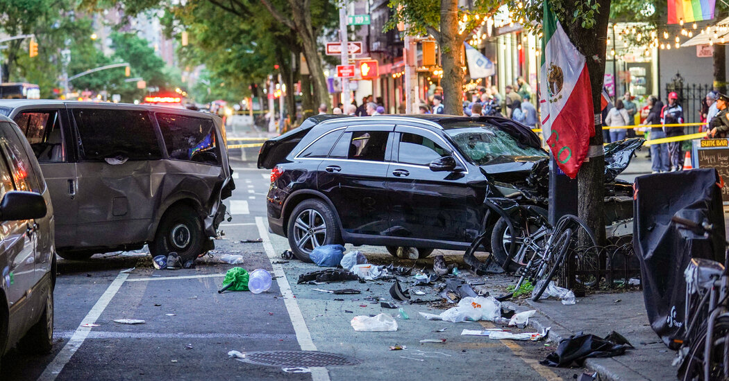 Two Killed as Car Slams Into Crowd on Sidewalk in Manhattan