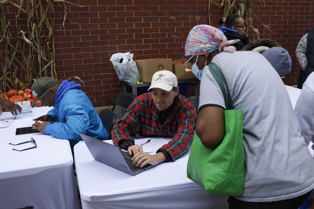 The Fortune Society held a Long Island City food bank ahead of food assistance benefits running out during the government shutdown,