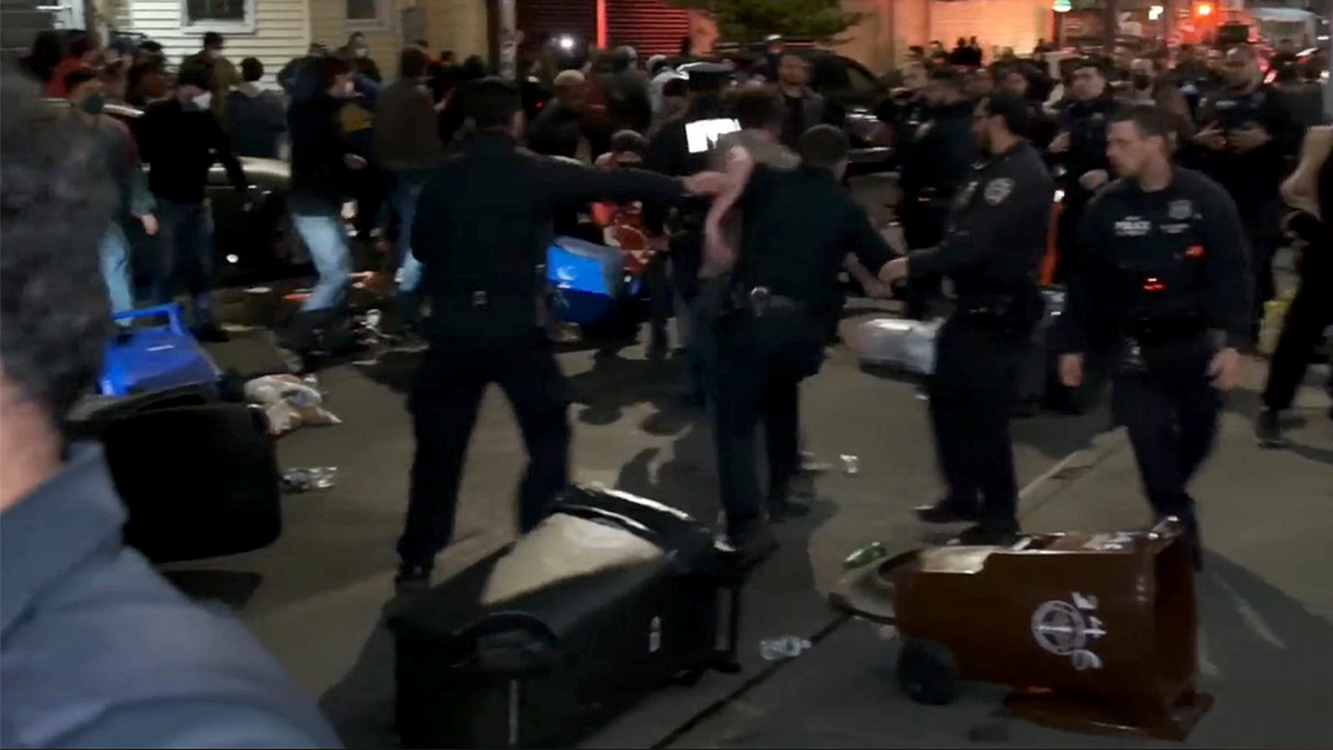 NYPD at a protest