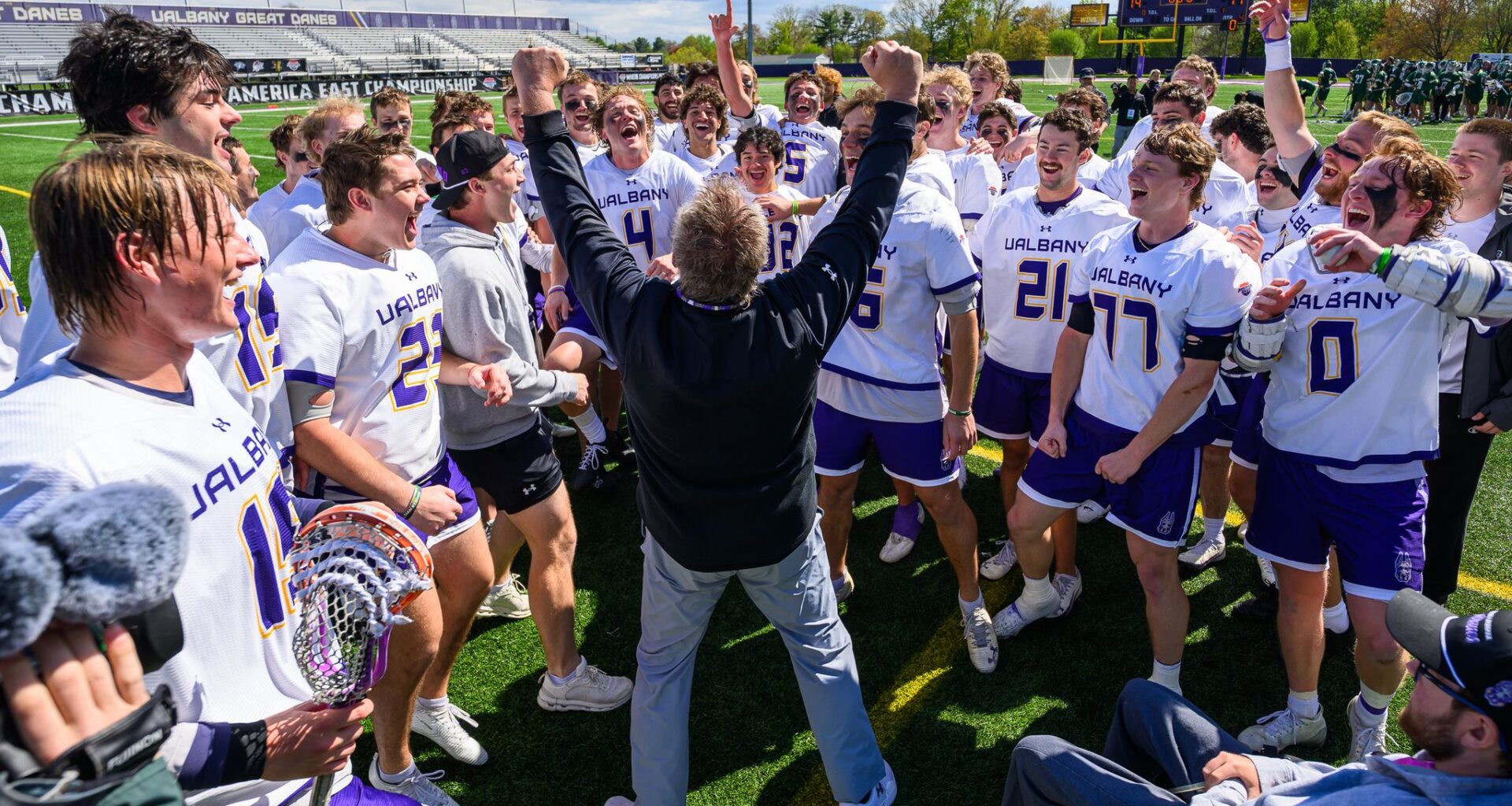 UAlbany men’s lacrosse wins third straight America East title