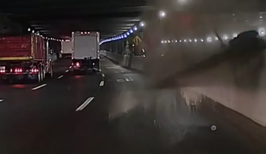 Huge piece of debris smashes onto busy Manhattan expressway