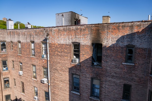 Three people were killed in an apartment building fire on Dyckman St. near Broadway in Inwood early Monday, May 4, 2026. (Theodore Parisienne / New York Daily News)