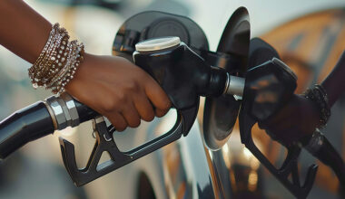 AI generated: Hand Of A Woman Pumping Gas Into A Vehicle