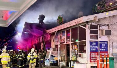 Fire heavily damages Garden City Park service station