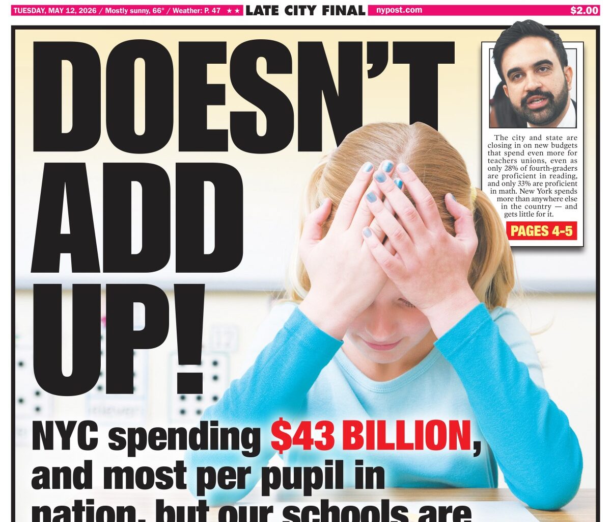 New York Post Cover for May 12, 2026