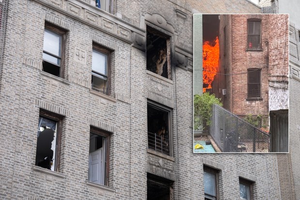 Emergency crews responded to a fatal fire on the second floor of an apartment building on Bainbridge Ave., between E. 193rd and 194th streets, in the Bronx on Monday, May 11, 2026. (Barry Williams/ New York Daily News; Teresa Duran)