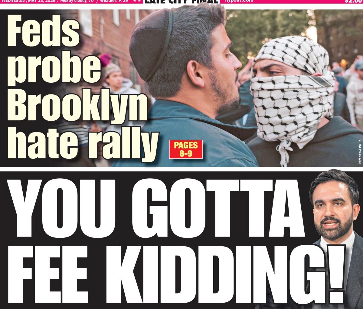 New York Post Cover for May 13, 2026