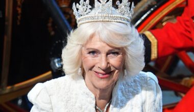 Queen Camilla sparks 'Cinderella' comparisons in stunning new Parliament photos