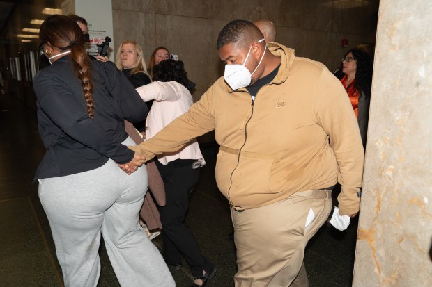 Victor Arias leaves Manhattan Criminal Court Tuesday, May 12, 2026 in Manhattan, New York. (Barry Williams/ New York Daily News)