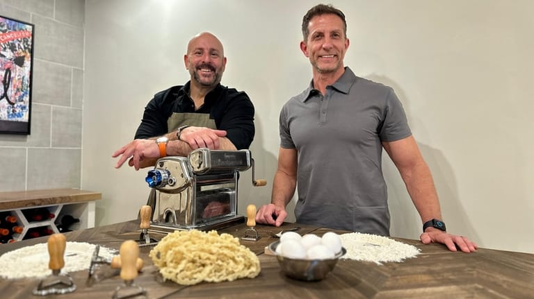 Chef Carmine DiGiovanni, left, and owner Nick Boccio at Aunt...