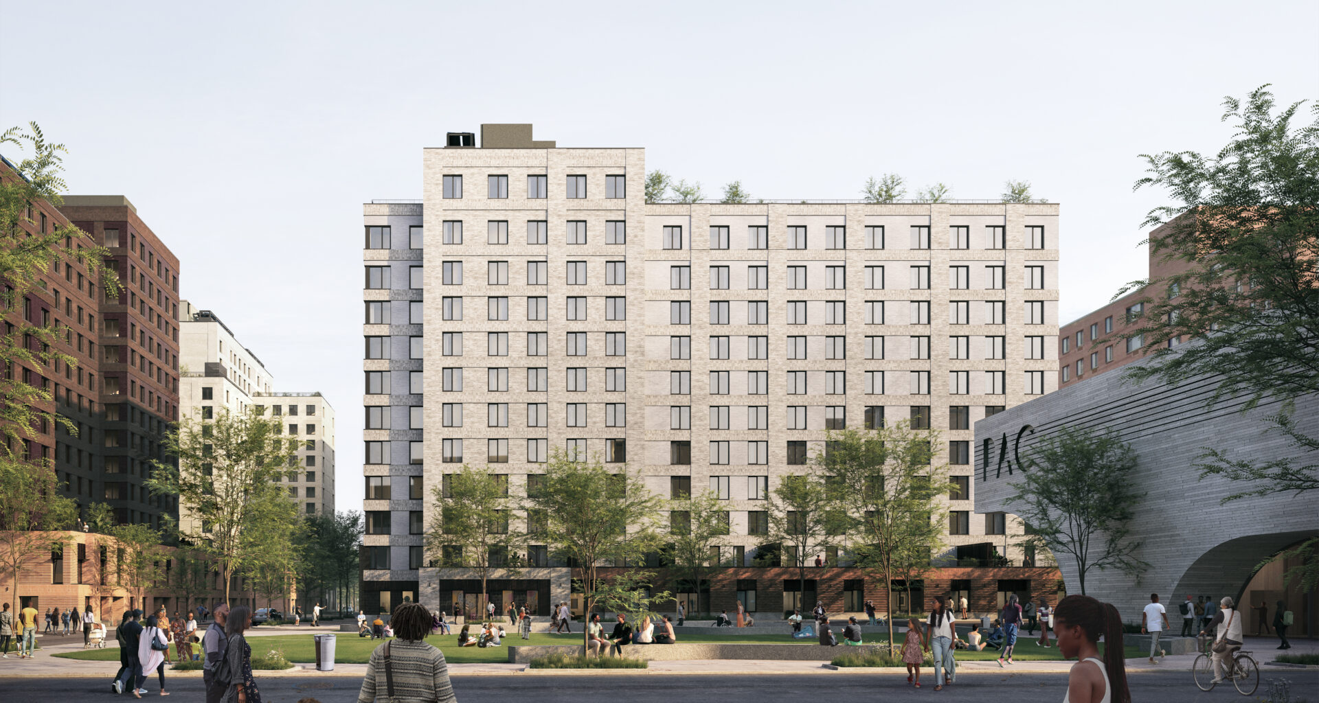 rendering of a multi-story building