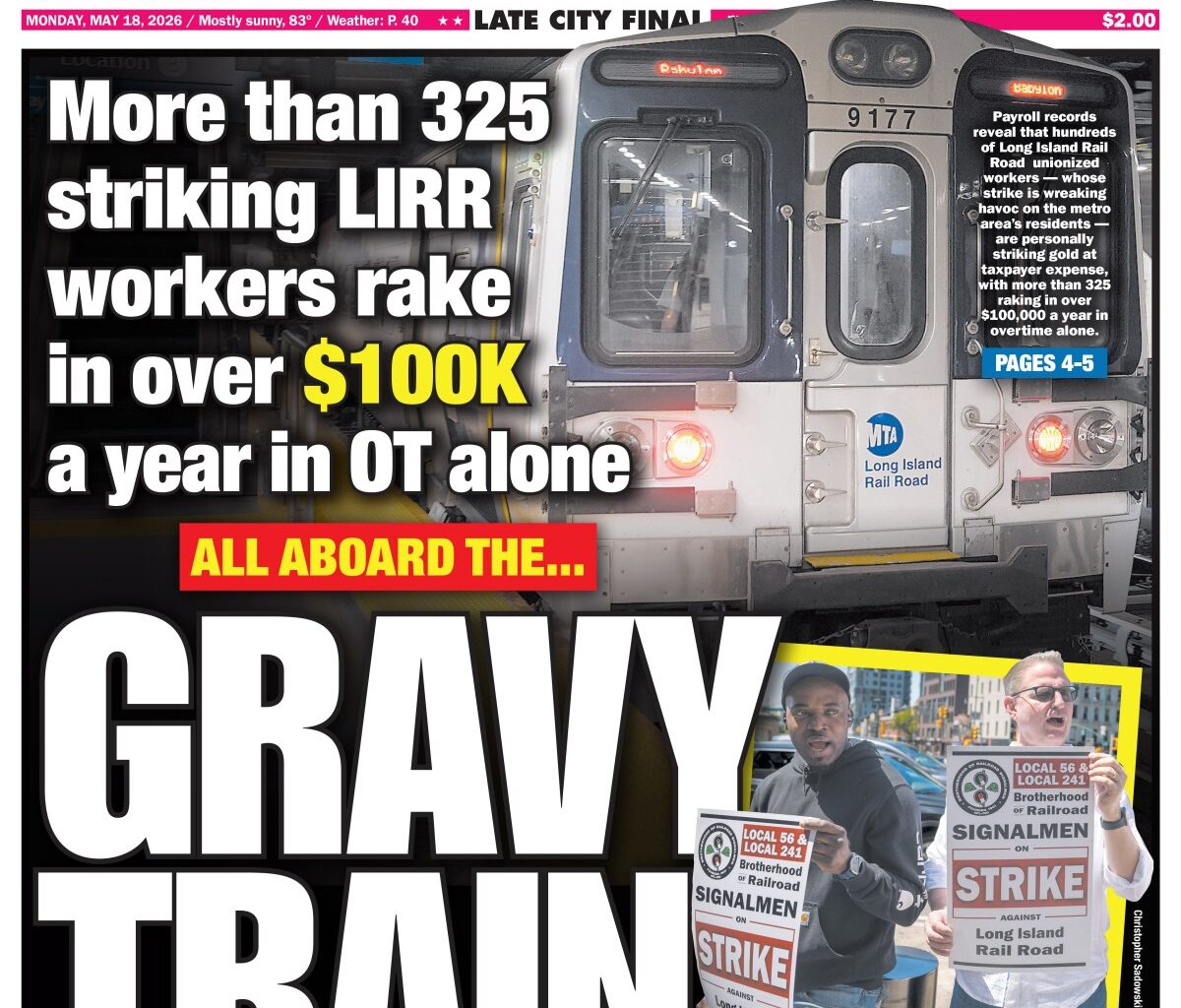 New York Post Cover for May 18, 2026