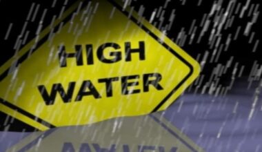 Water over roadway closes K-18 highway near Manhattan