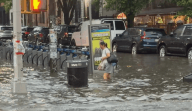 See it: knee-high flooding, blocked roads after NYC thunderstorms