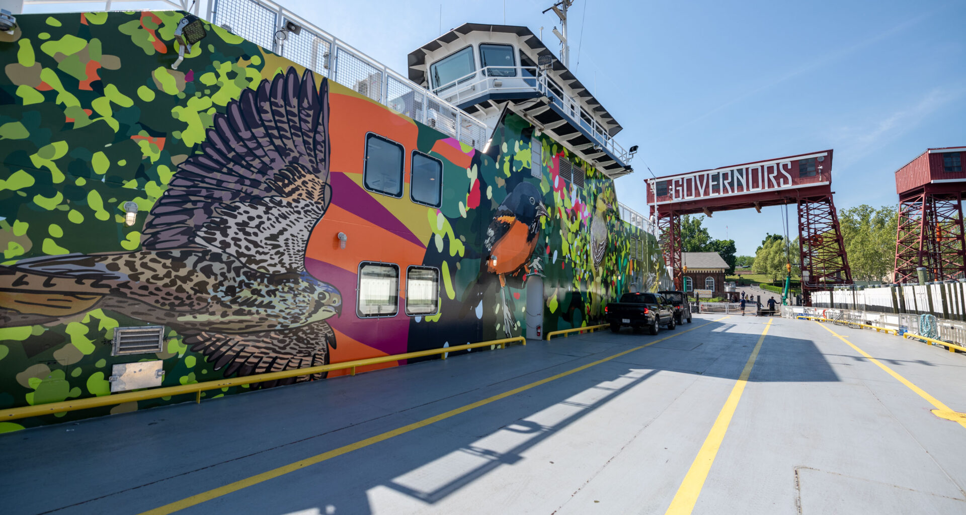 First-Ever Governors Island Ferry Mural Debuts
