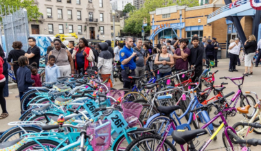 Previous bike donation event on Staten Island. Photo Credit: NYC DOT