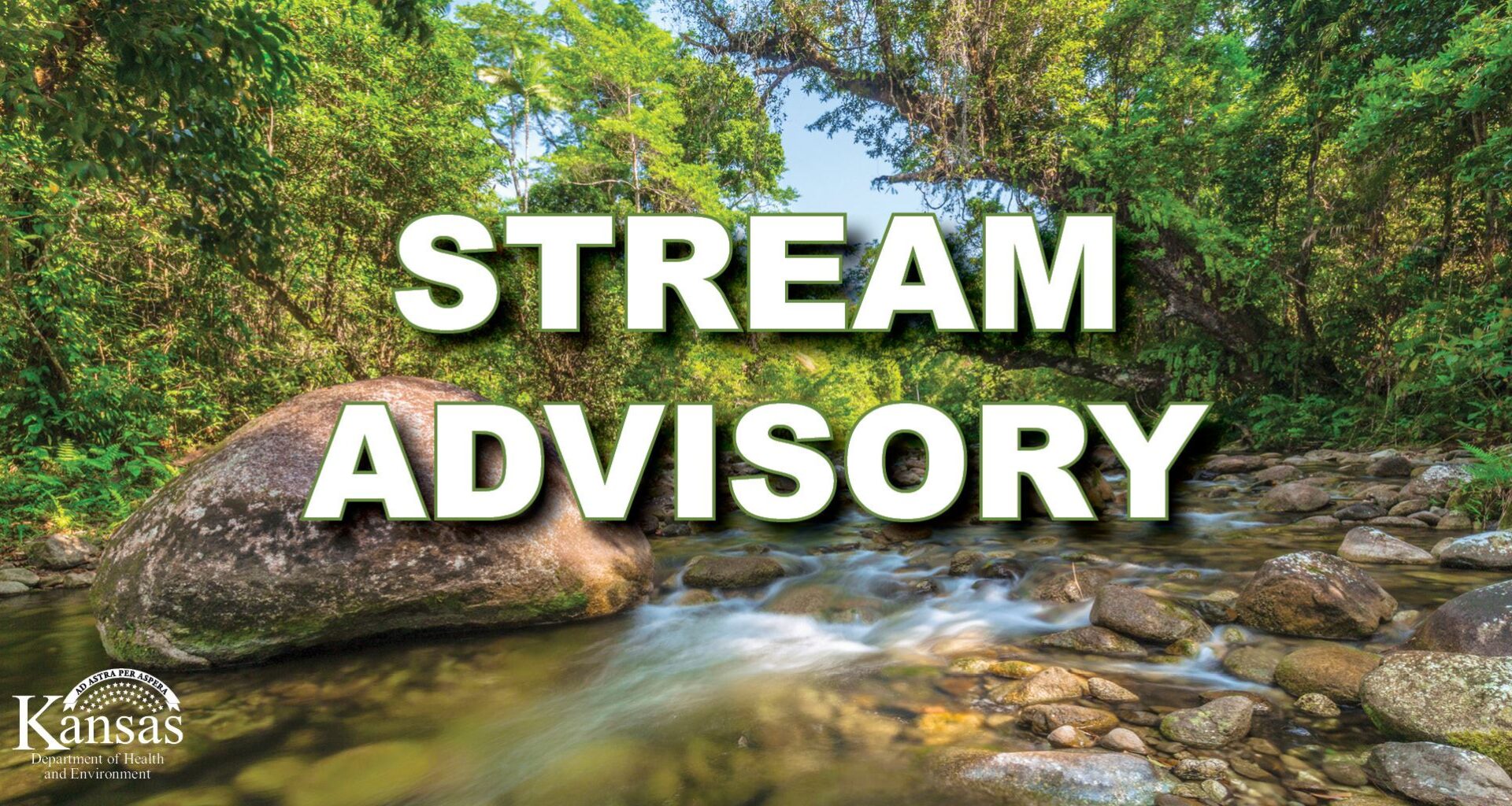 Stream Advisory Issued for the Tuttle Creek Cove on the Tuttle Creek Lake near Manhattan, Kansas • KDHE, KS