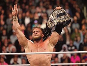 MJF proudly holds up his newly won AEW World Championship in front of the jam-packed crowd in Flushing Meadows Corona Park on Sunday, May 24, 2026. Photos Courtesy of Kyle Stevens / @ thekylestevens