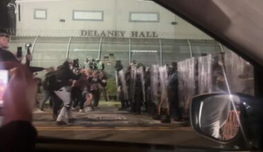 Delaney Hall protests: WNBC crew removed from car during tear gas – NBC New York