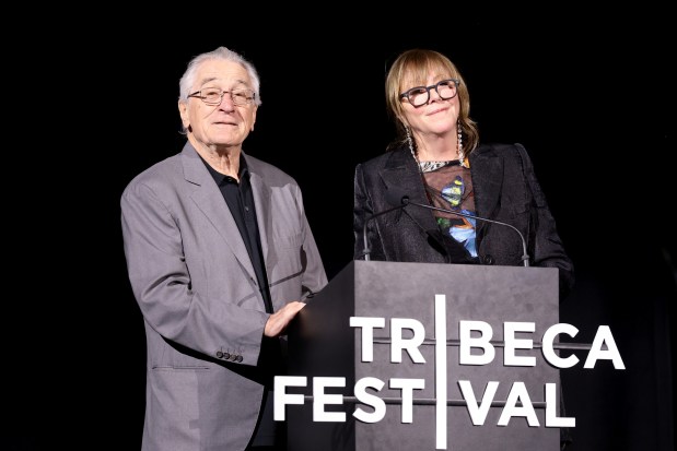 (L-R) Robert De Niro and Jane Rosenthal speak during the "Billy Joel: And So It Goes" Opening Night Premiere at the Beacon Theatre on June 4, 2025 in New York City. (Photo by Dimitrios Kambouris/Getty Images for Tribeca Festival)
