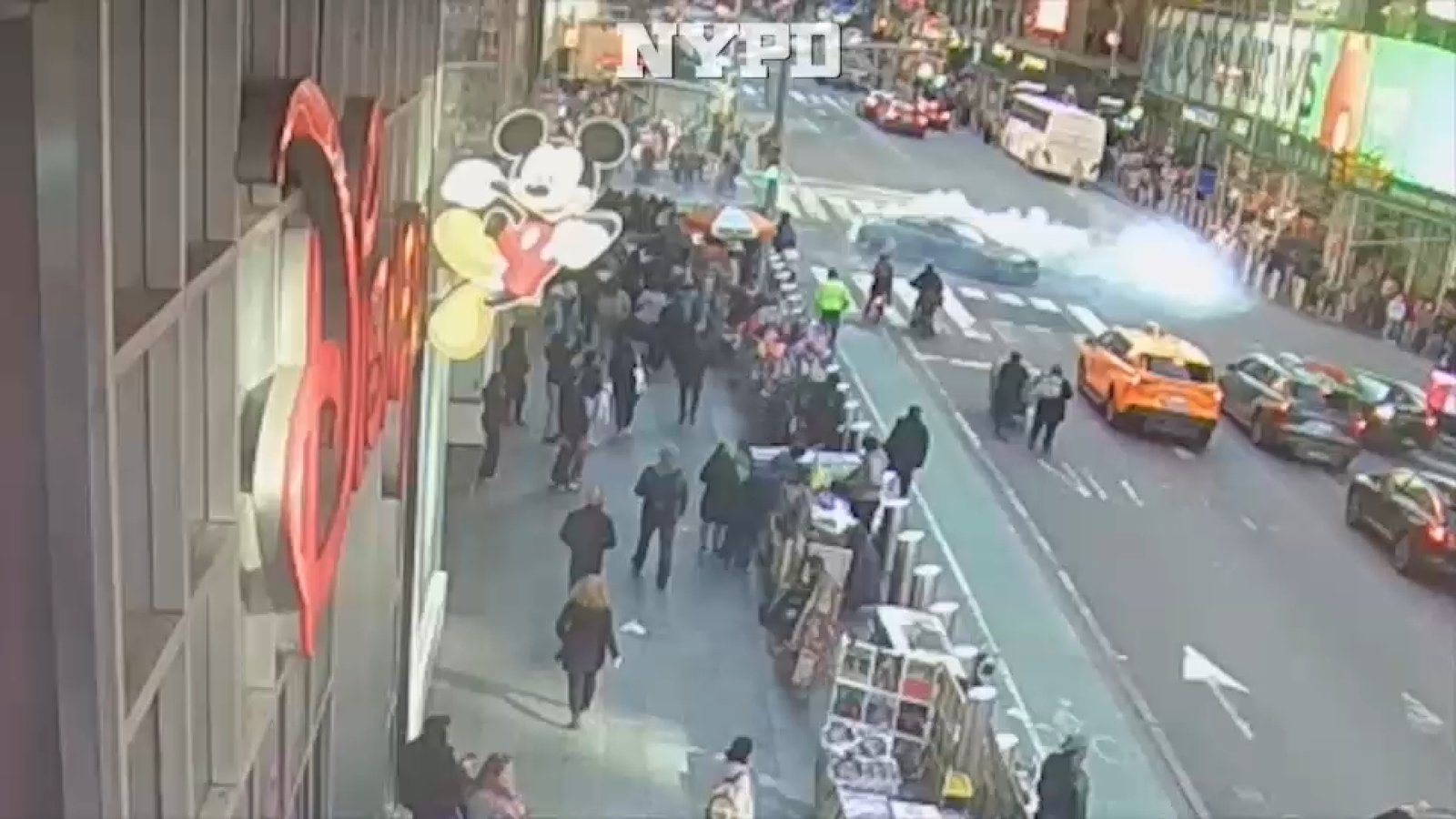 Reckless driver doing donuts arrested with gun in car in Times Square, NYPD says
