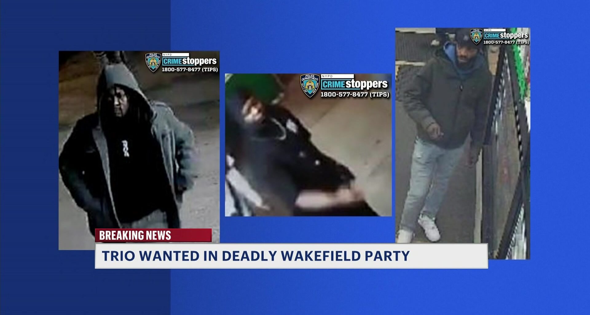 News 12 | Brooklyn | Police Release Images Of Three Men On The Run After Deadly Wakefield Lounge Shooting