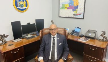 Hon. Norman St. George in his chambers. Photo: Wayne Daren Schneiderman/Brooklyn Eagle