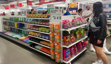 People shop inside a Target store at Manhattan, in New York City