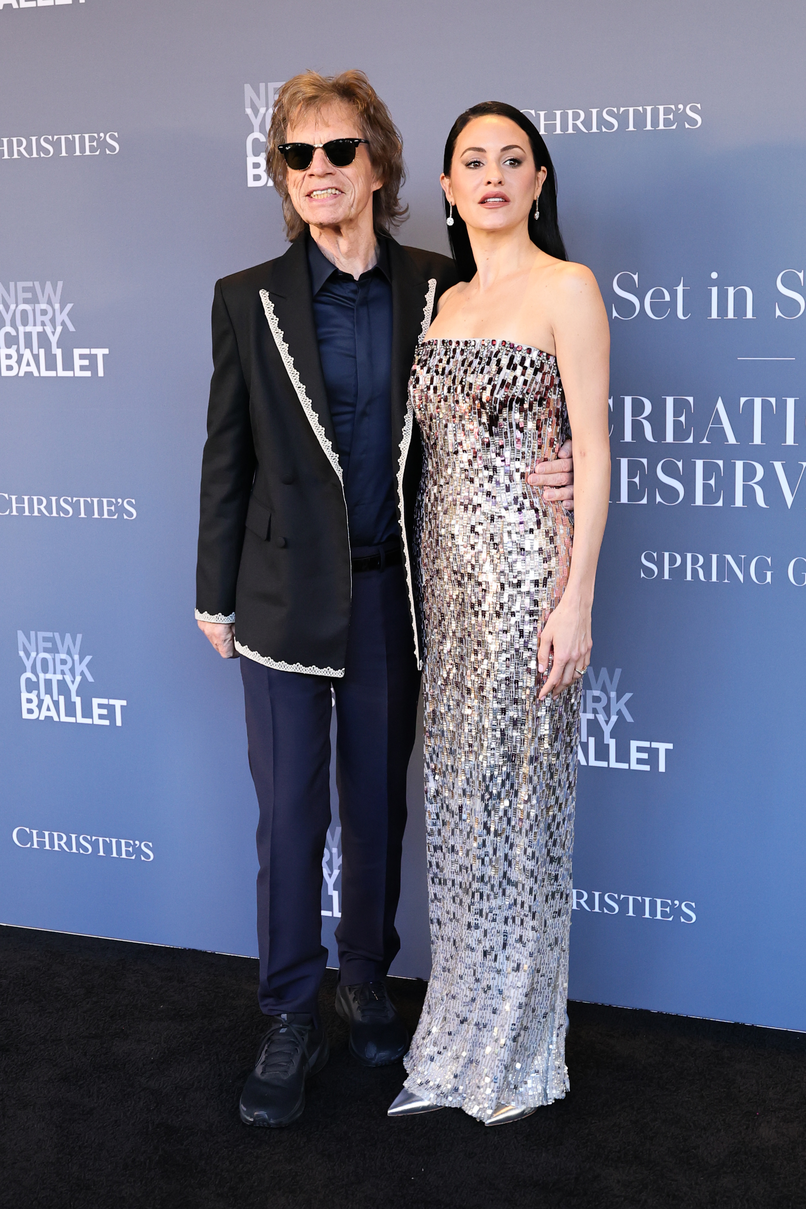 Mick Jagger and Melanie Hamrick, New York City Ballet Spring Gala 2026 red carpet