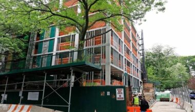 In between Sedgwick Avenue and Stevenson Place, a development is set to be a seven-story building.
