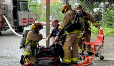 Two civilians and four firefighters were injured in a wind-driven fire that took place at a Riverdale apartment complex Thursday, May 21, according to the New York Fire Department.