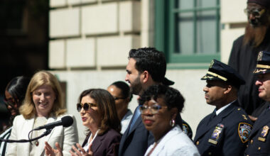Mayor Zohran Mamdani and Police Commissioner Jessica Tisch announce new Bronx patrol commands in Mott Haven on May 20.